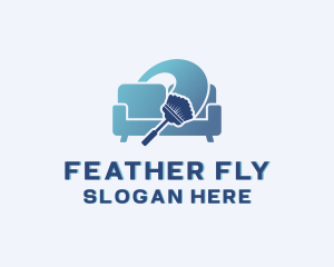 Feather Duster Couch Cleaning logo design