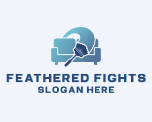 Feather Duster Couch Cleaning logo design