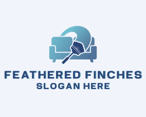 Feather Duster Couch Cleaning logo design