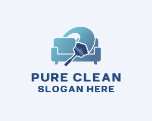 Feather Duster Couch Cleaning logo design