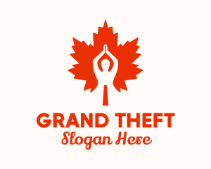 Canada - Maple Leaf Meditation Guru logo design