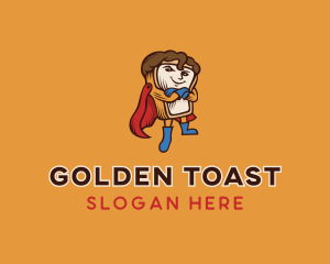 Toast - Superhero Bread Toast logo design