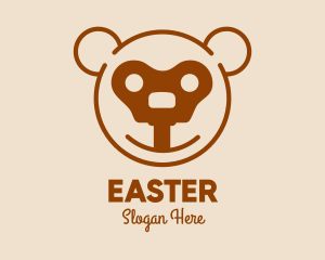 Brown - Teddy Bear Key logo design
