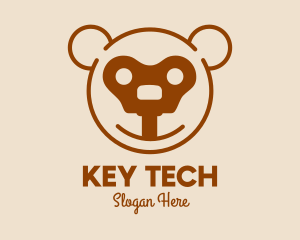 Teddy Bear Key logo design