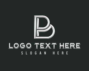Lettermark - Industrial Metal Letter B logo design