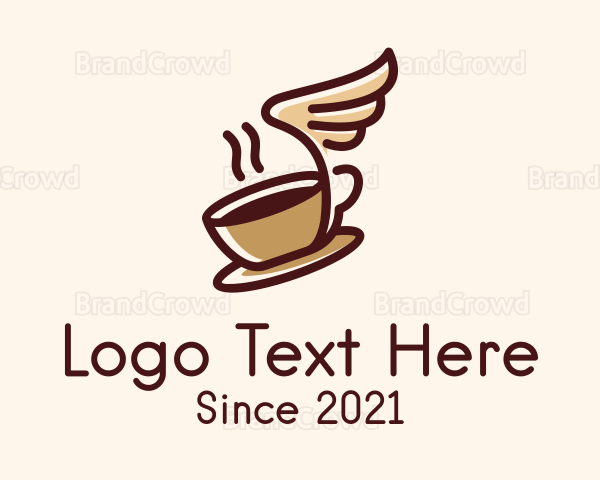 Flying Coffee Cup Logo