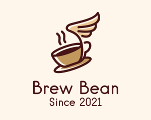 Coffee - Flying Coffee Cup logo design