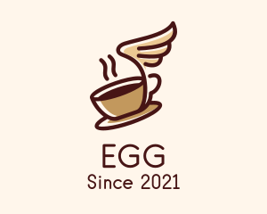 Wings - Flying Coffee Cup logo design