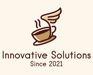 Coffee Delivery - Flying Coffee Cup logo design