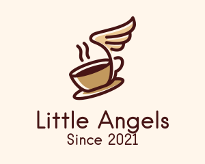 Flying Coffee Cup logo design