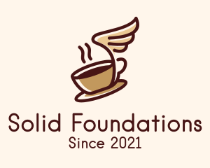 Mug - Flying Coffee Cup logo design