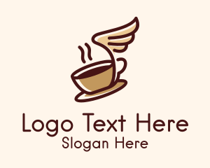 Flying Coffee Cup Logo