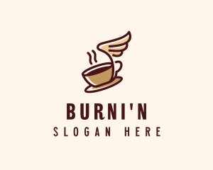 Flying Coffee Cup logo design