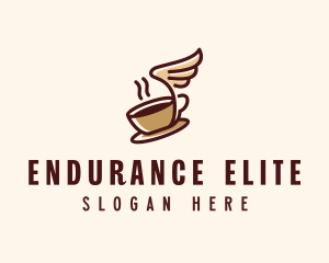 Flying Coffee Cup logo design