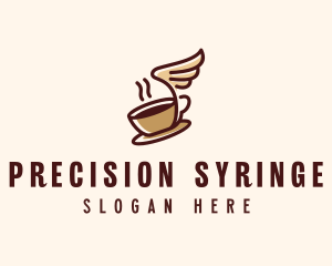 Flying Coffee Cup logo design