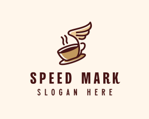 Flying Coffee Cup logo design