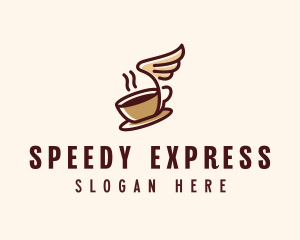 Flying Coffee Cup logo design