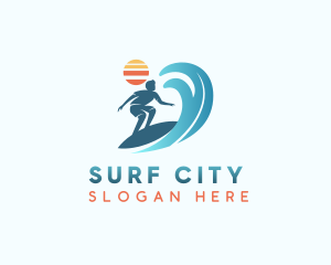 Wave Surfer Beachwear logo design