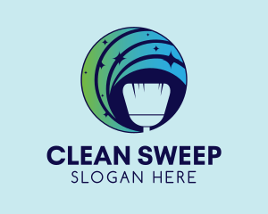 Shiny Home Cleaning Service logo design