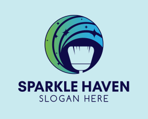 Glitter - Shiny Home Cleaning Service logo design