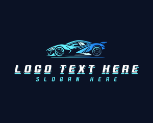 Engine - Futuristic Race Car logo design