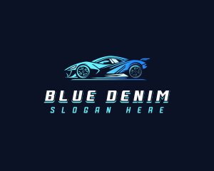 Futuristic Race Car logo design