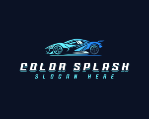 Futuristic Race Car logo design