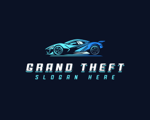 Vehicle - Futuristic Race Car logo design