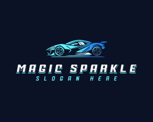 Futuristic Race Car logo design