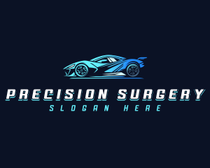 Futuristic Race Car logo design