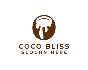 Coconut Tropical Drink logo design