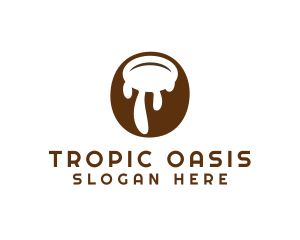 Coconut Tropical Drink logo design