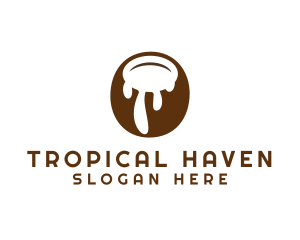 Coconut Tropical Drink logo design