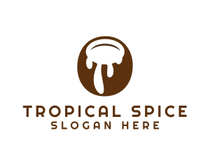 Coconut Tropical Drink logo design