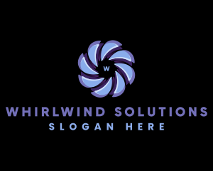 Whirl - Fan Turbine HVAC logo design