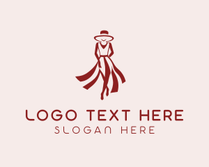 Runway - Woman Stylish Dress logo design