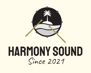Instrumental - Island Snare Drum logo design