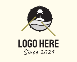Musical Instrument - Island Snare Drum logo design