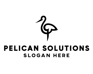 Pelican - Animal Bird Stork logo design