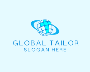 Blue Global Cross logo design