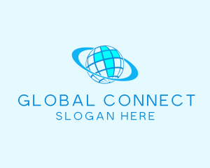 Blue Global Cross logo design