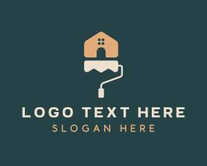 Painting - Paint Roller House Painting logo design