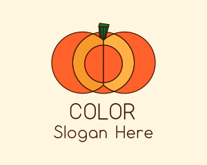 Geometric Pumpkin Vegetable Logo