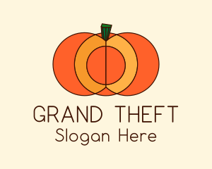 Geometric Pumpkin Vegetable Logo