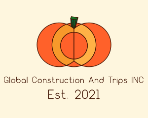 Farmer - Geometric Pumpkin Vegetable logo design