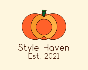 Supermarket - Geometric Pumpkin Vegetable logo design