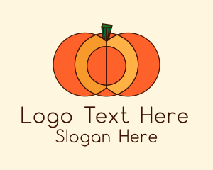 Geometric Pumpkin Vegetable Logo