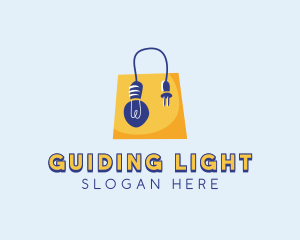 Light Bulb Shopping Bag logo design