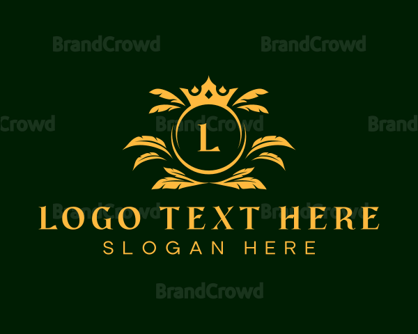 Luxury Feather Crown Logo