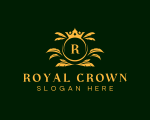 Luxury Feather Crown logo design